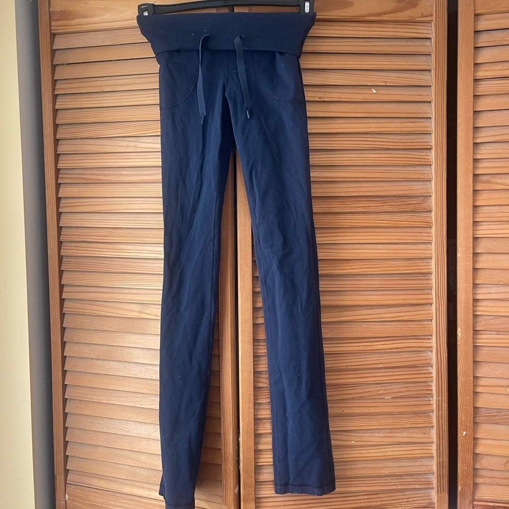 Navy Blue High-Waisted Pants